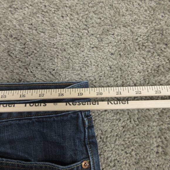 Banana Republic Jeans Mens 38x32 Blue Regular Straight Faded Whisker Denim Pants - Picture 6 of 10